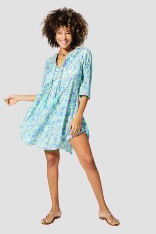 Robe droite - 
Bleu