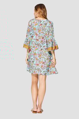 Robe - Turquoise et rose
