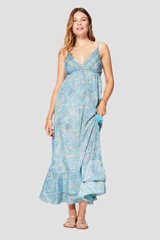 Robe longue - 
Bleu