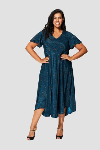 Robe midi - Bleu marine