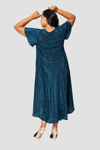 Robe midi - Bleu marine