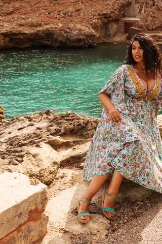 Robe longue - 
Turquoise