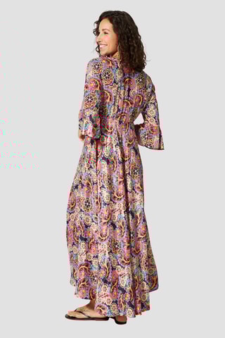 Robe longue - 
Noir et rouge