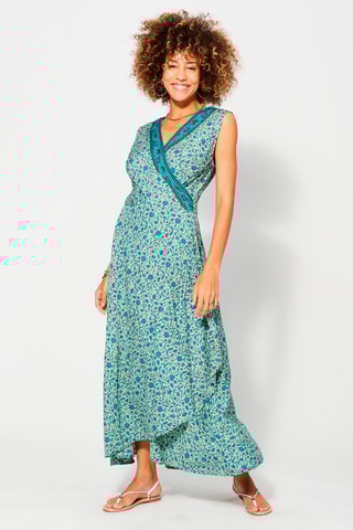 Robe portefeuille - Bleu