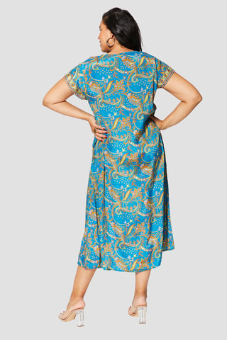 Robe longue - 
Bleu