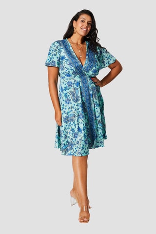 Robe portefeuille - 
Bleu