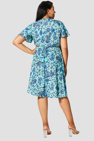Robe portefeuille - 
Bleu