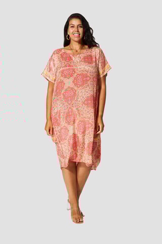 Robe droite - 
Rose