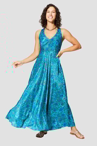 Robe longue - 
Bleu