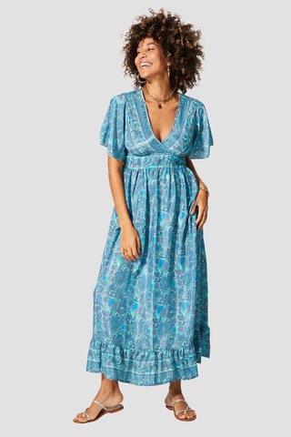 Robe longue - 
Bleu