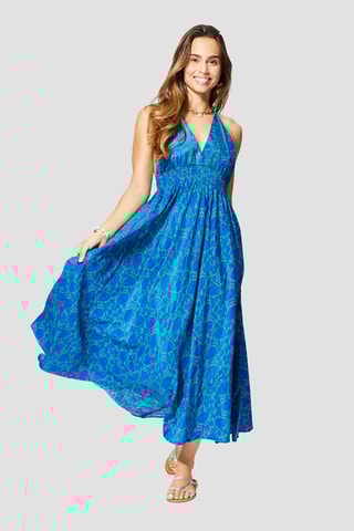 Robe longue - 
Bleu