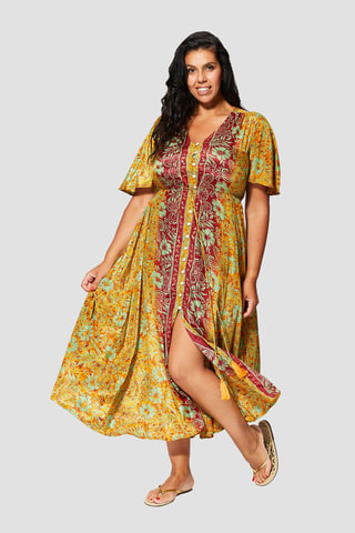 Robe - Doré et orange 