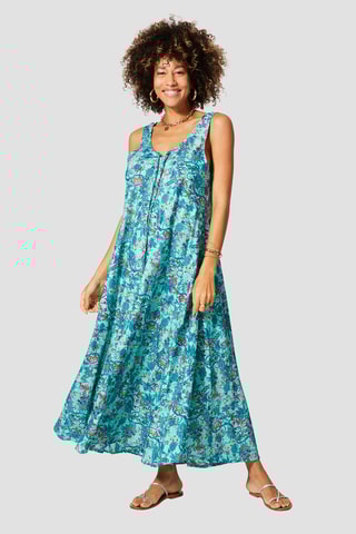 Robe longue - 
Bleu