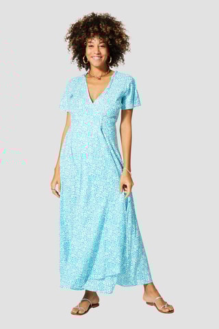 Robe - Turquoise et blanc