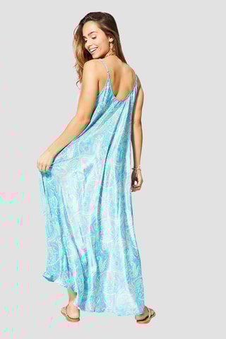 Robe longue - 
Bleu