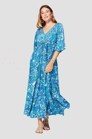 Robe longue - 
Bleu