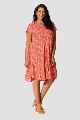 Robe - Orange et blanc