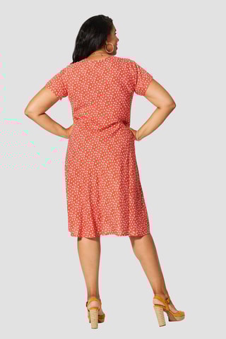 Robe - Orange et blanc