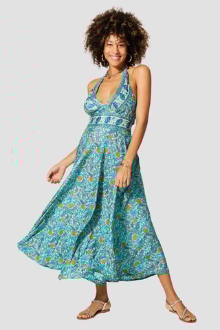 Robe longue - 
Bleu