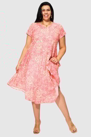 Robe trapèze - Rose