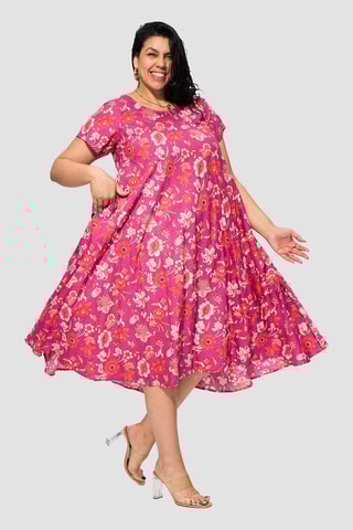 Robe trapèze - Rose