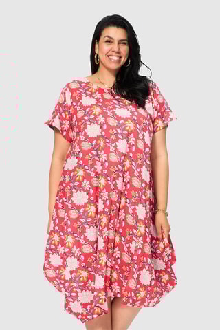 Robe trapèze - Rose