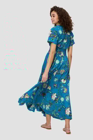 Robe longue - Bleu pétrole