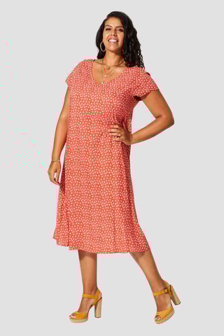 Robe  - Orange et blanc