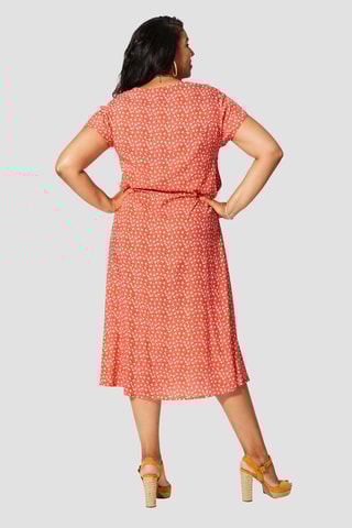 Robe  - Orange et blanc