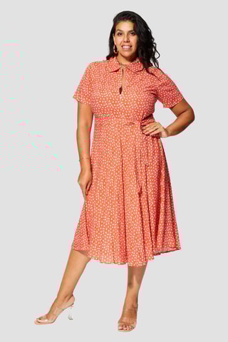 Robe  - Orange et blanc