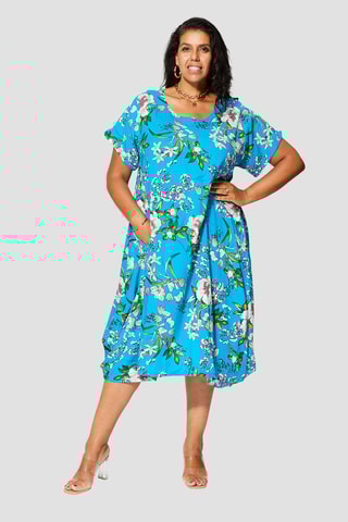 Robe  - Turquoise et vert