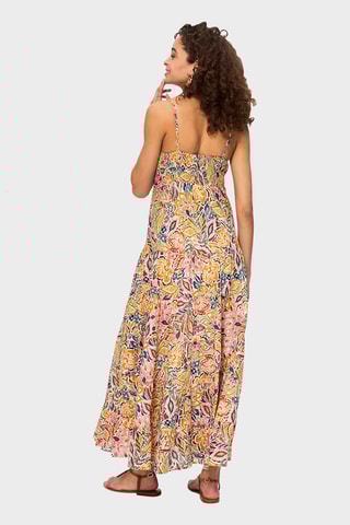 Robe longue - Crème et moutarde