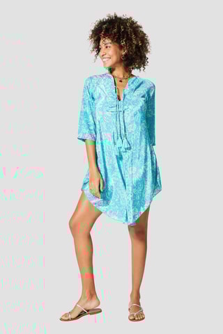 Robe courte - 
Bleu