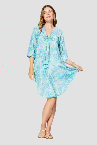 Robe  - Turquoise et bleu