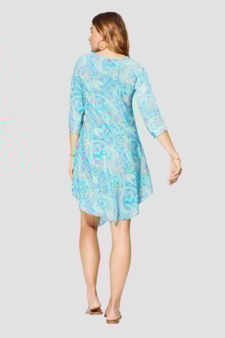 Robe  - Turquoise et bleu