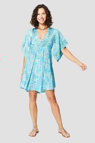 Robe droite - 
Bleu