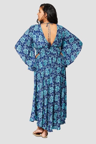 Robe  - Doré et bleu marine