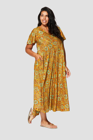 Robe longue - 
Jaune