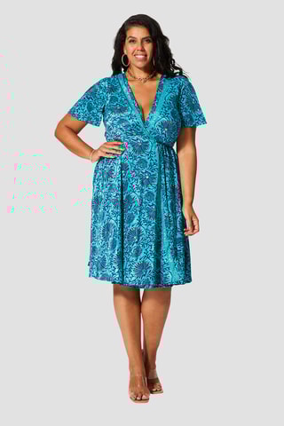 Robe  - Doré et turquoise