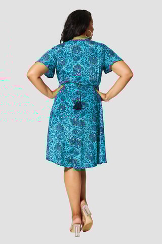 Robe  - Doré et turquoise
