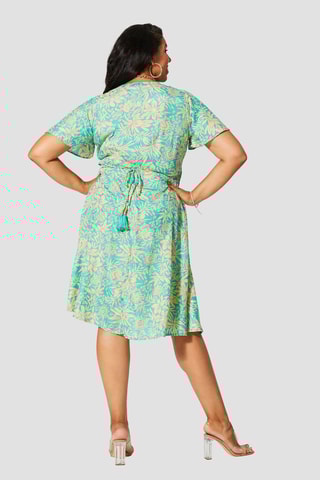 Robe portefeuille - 
Vert
