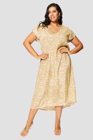 Robe midi - Jaune