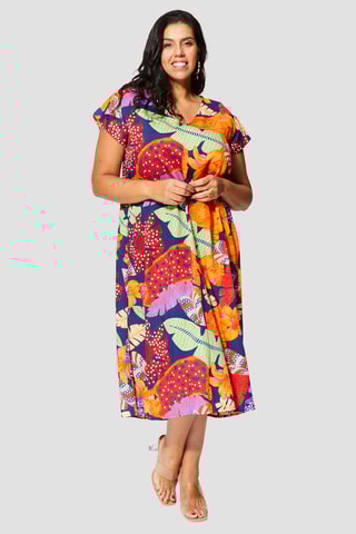 Robe midi - Orange