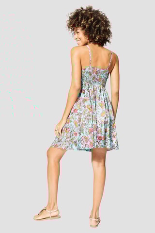 Robe patineuse - Turquoise et rose