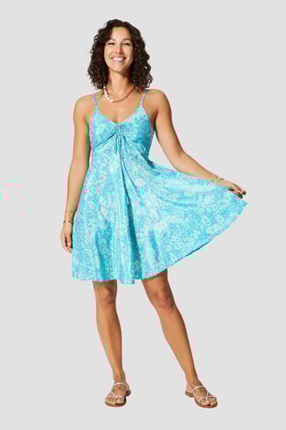 Robe  - Turquoise et blanc
