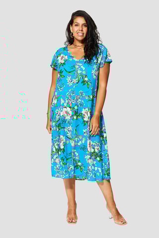 Robe  - Turquoise et vert