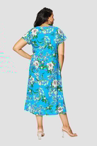 Robe  - Turquoise et vert