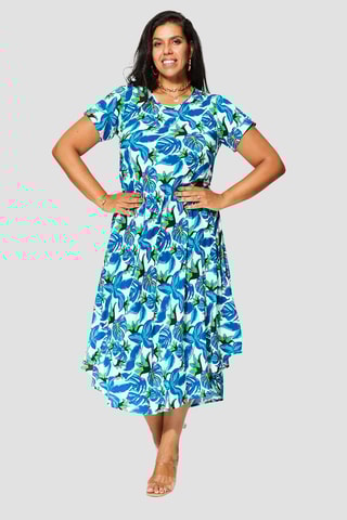 Robe  - Blanc et bleu