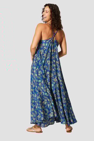 Robe  - Bleu marine et vert