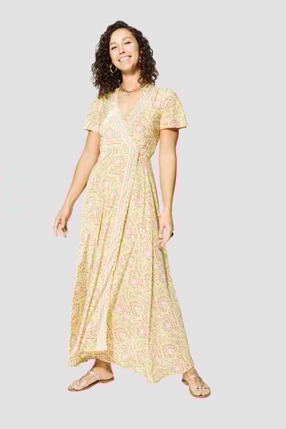 Robe portefeuille - Jaune